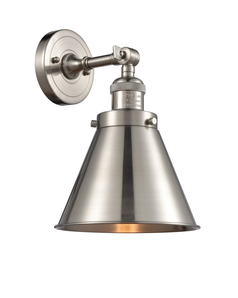 Innovations 203-SN-M13-SN-LED LED Wall Sconce, Brushed Satin Nickel