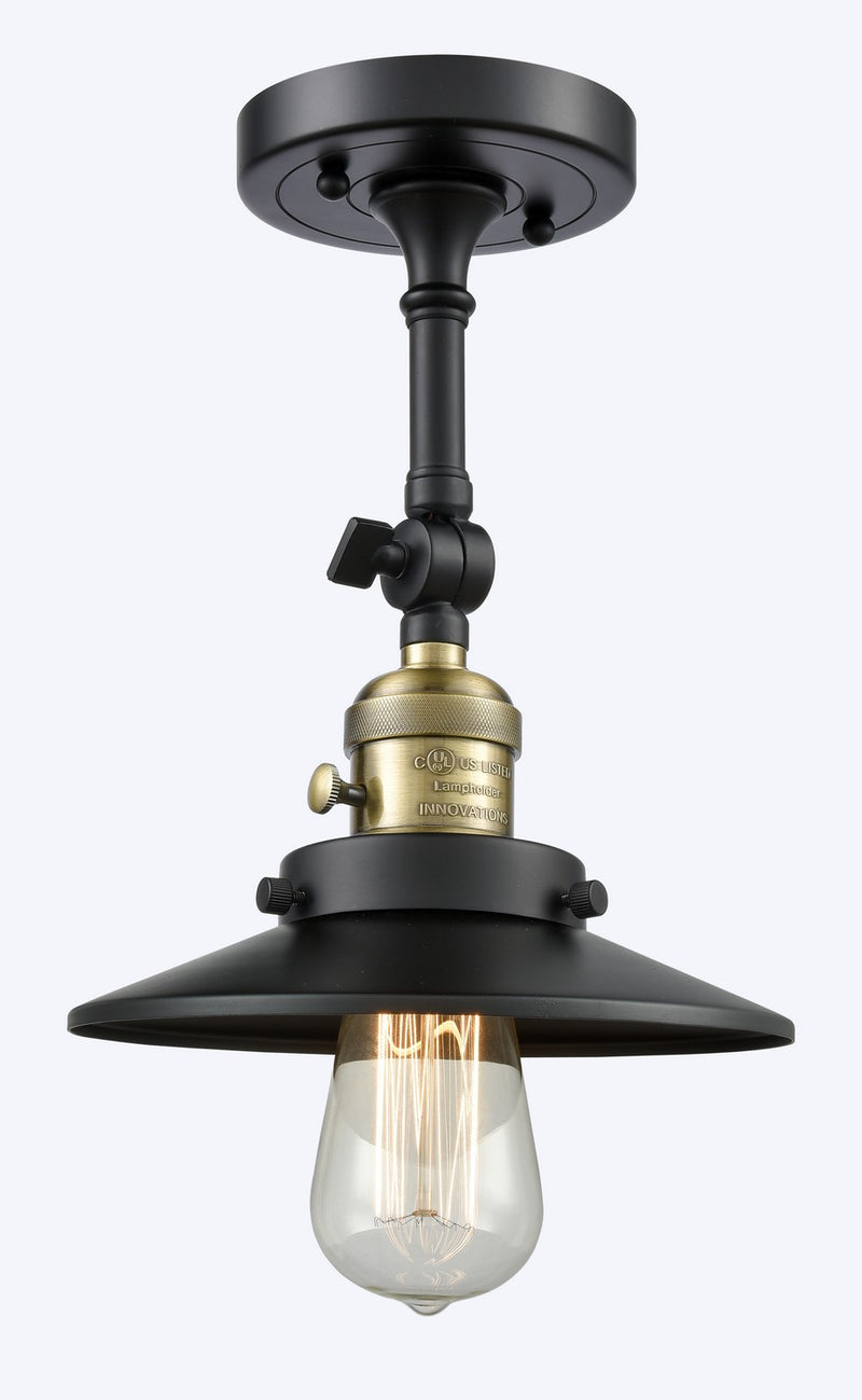 Innovations 203SW-BAB-M6 One Light Wall Sconce, Black Antique Brass