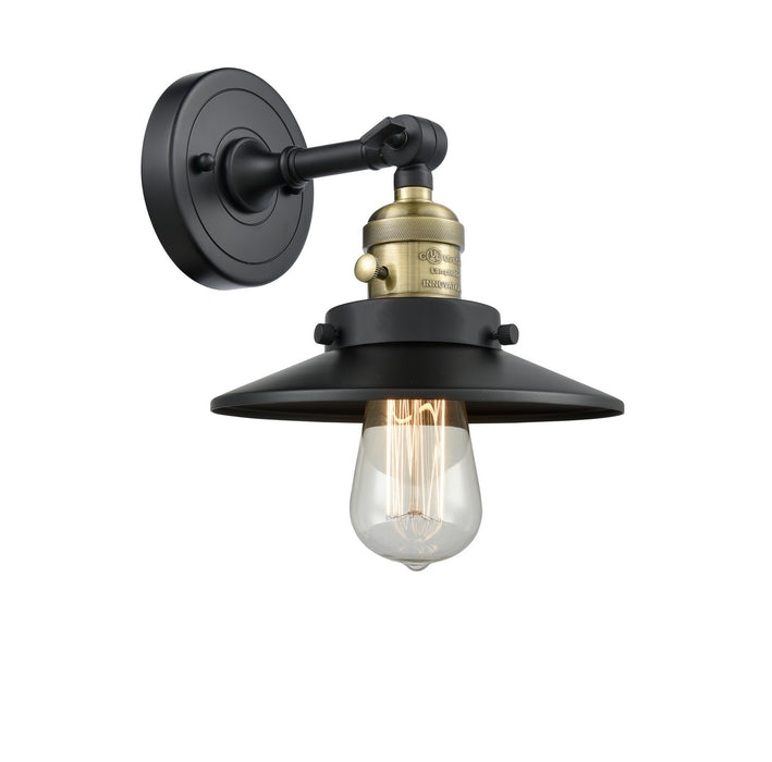 Innovations 203SW-BAB-M6 One Light Wall Sconce, Black Antique Brass