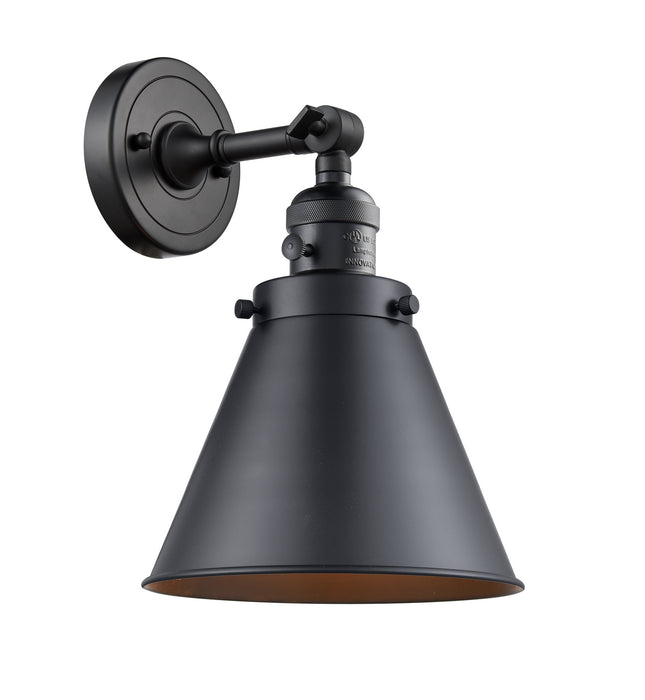 Innovations 203SW-BK-M13-BK One Light Wall Sconce, Matte Black