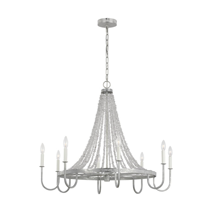 Visual Comfort Studio AC1078SMT Eight Light Chandelier, Salt Mist