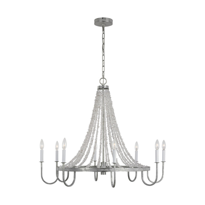 Visual Comfort Studio AC1078SMT Eight Light Chandelier, Salt Mist