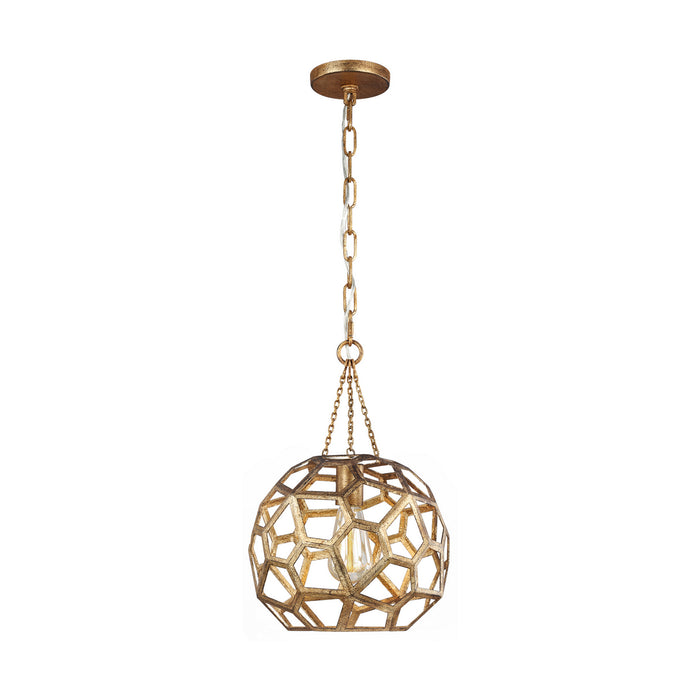Visual Comfort Studio AP1051ADB One Light Pendant, Antique Gild