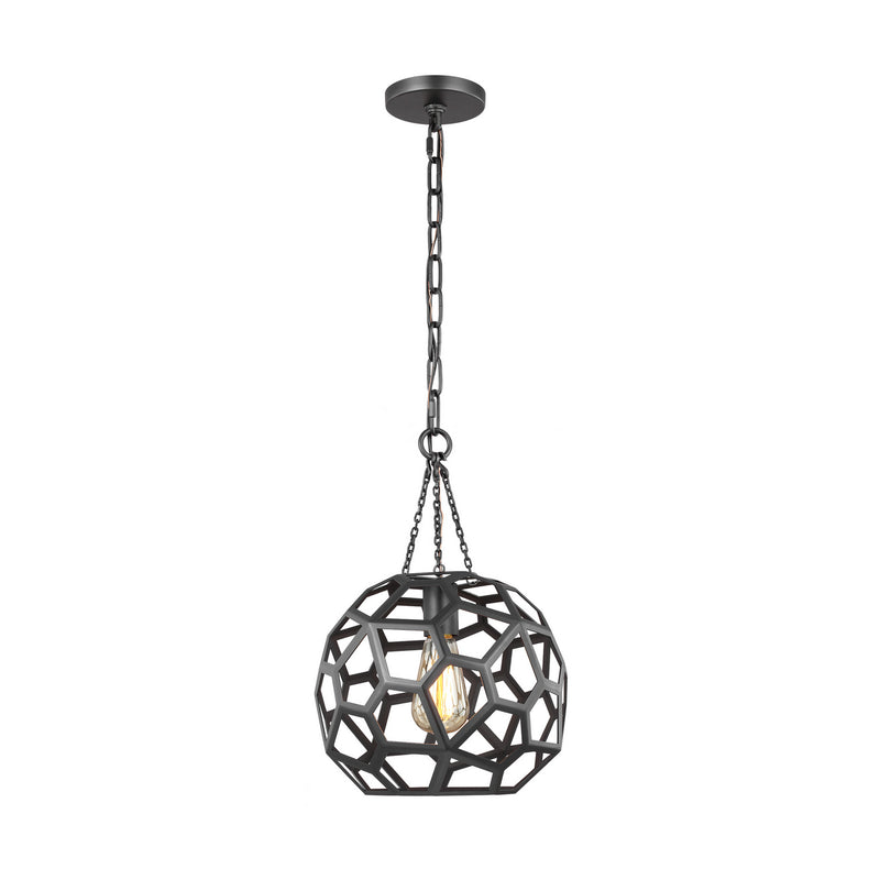 Visual Comfort Studio AP1051MBK One Light Pendant, Midnight Black