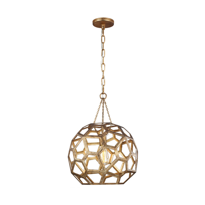 Visual Comfort Studio AP1061ADB One Light Pendant, Antique Gild