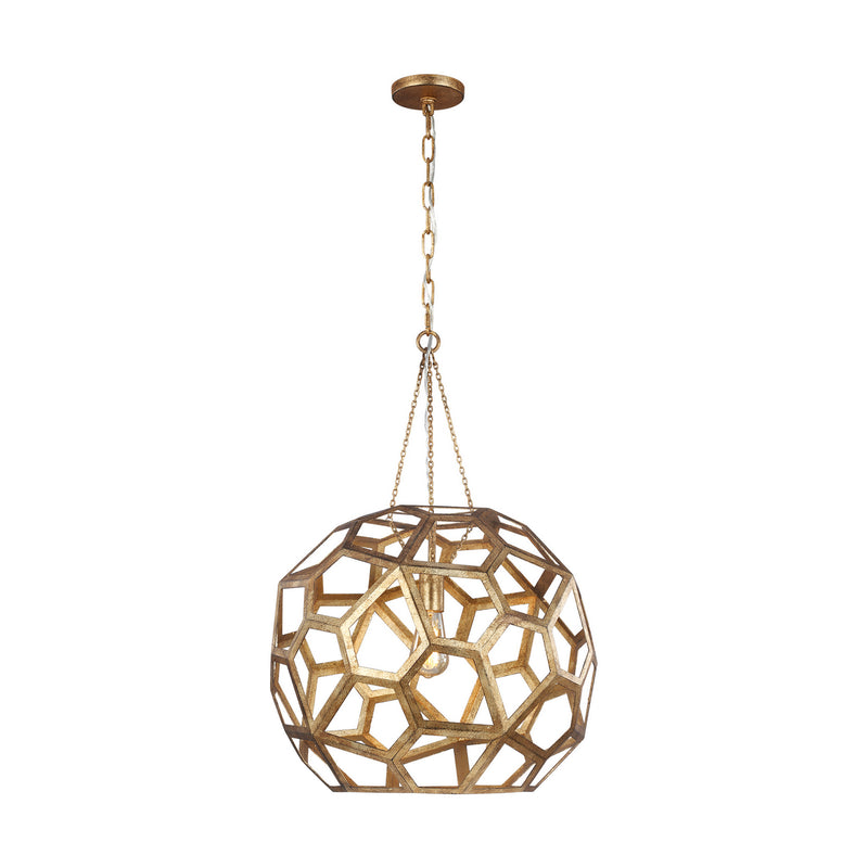 Visual Comfort Studio AP1071ADB One Light Pendant, Antique Gild