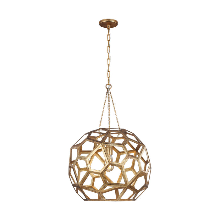 Visual Comfort Studio AP1071ADB One Light Pendant, Antique Gild