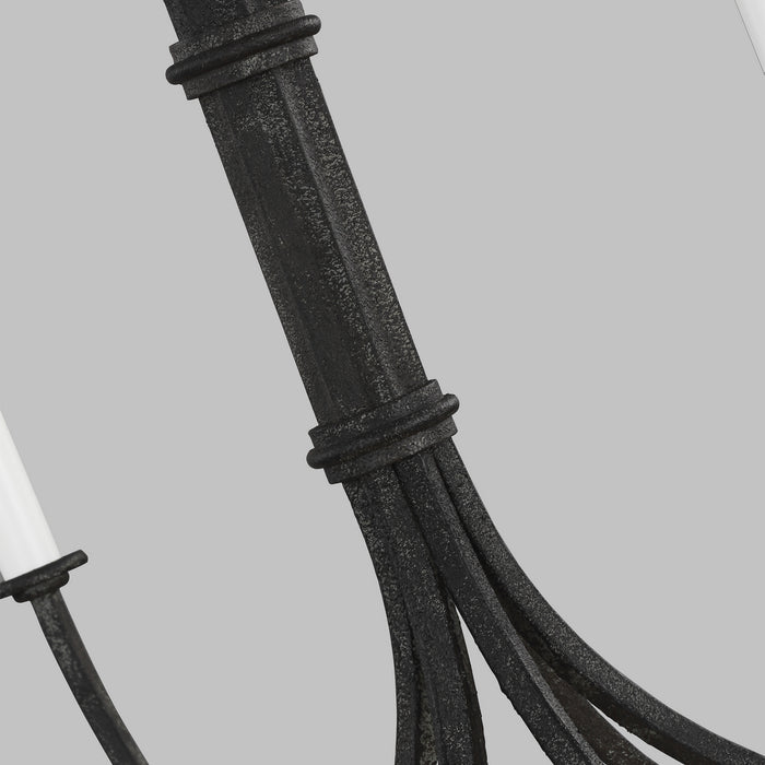 Visual Comfort Studio CC1146IO Six Light Chandelier, Iron Oxide