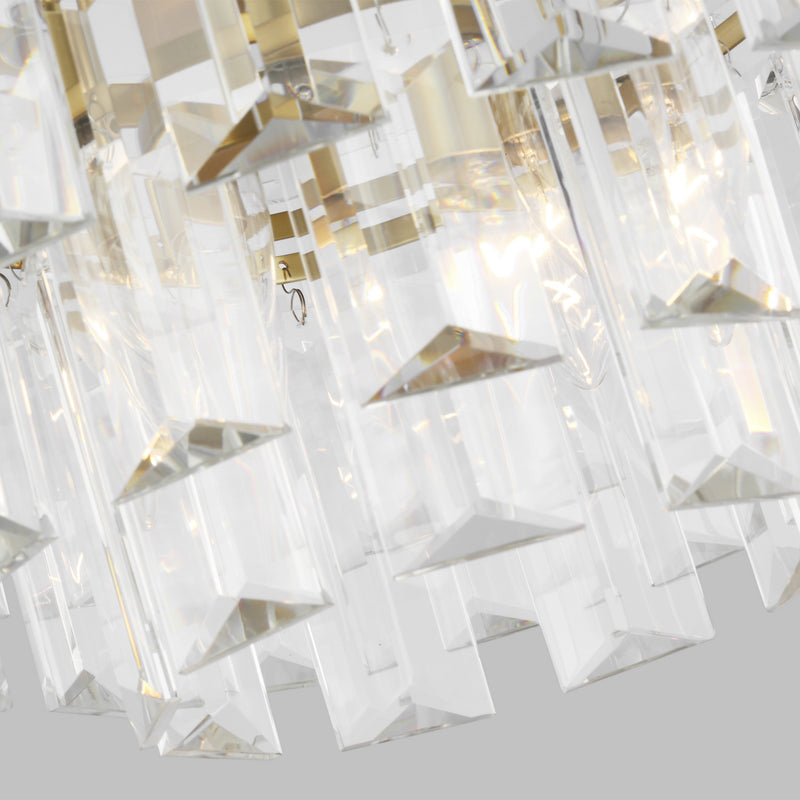 Visual Comfort Studio CC1254BBS Four Light Chandelier, Burnished Brass