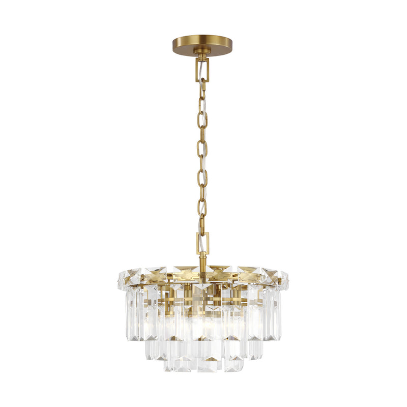 Visual Comfort Studio CC1254BBS Four Light Chandelier, Burnished Brass