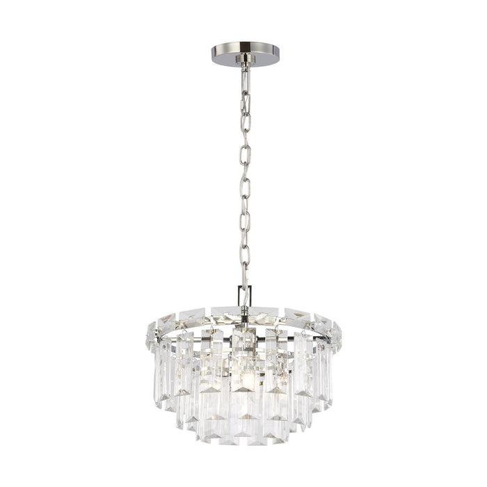 Visual Comfort Studio CC1254PN Four Light Chandelier, Polished Nickel