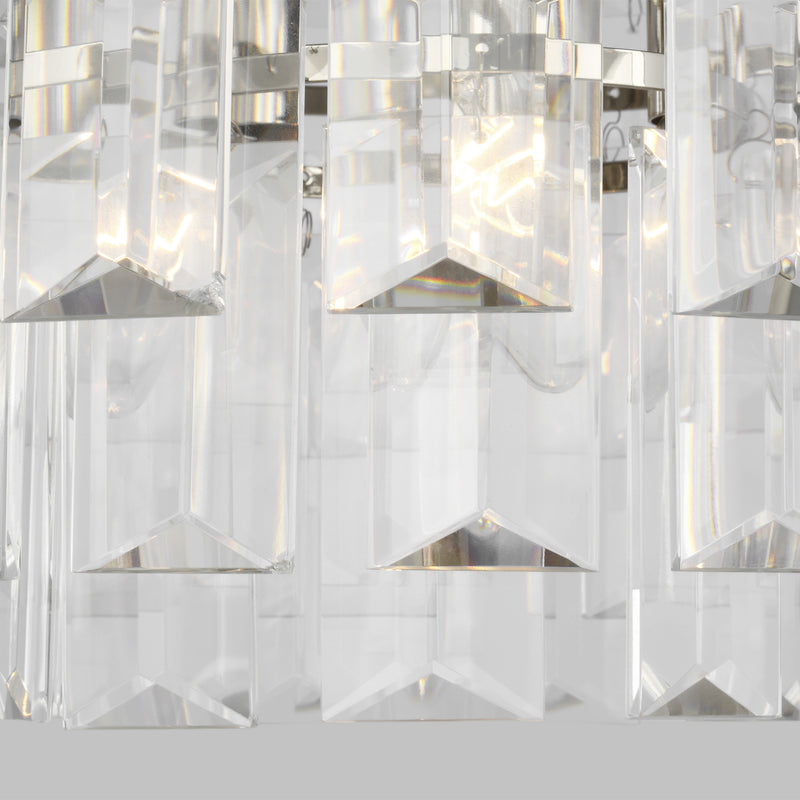 Visual Comfort Studio CC1254PN Four Light Chandelier, Polished Nickel
