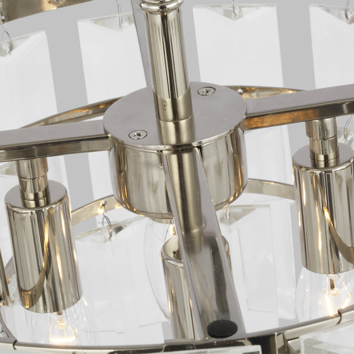 Visual Comfort Studio CC1254PN Four Light Chandelier, Polished Nickel