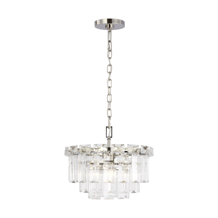 Visual Comfort Studio CC1254PN Four Light Chandelier, Polished Nickel