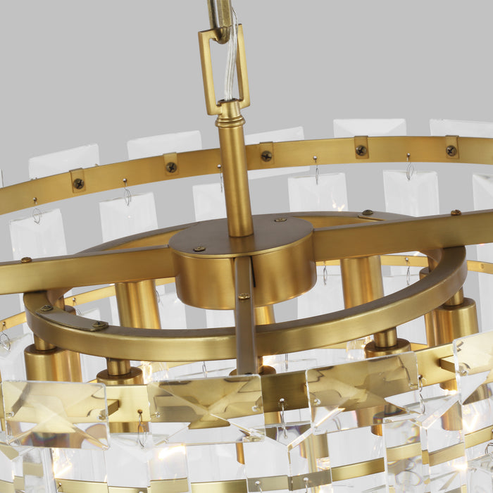 Visual Comfort Studio CC12610BBS Ten Light Chandelier, Burnished Brass