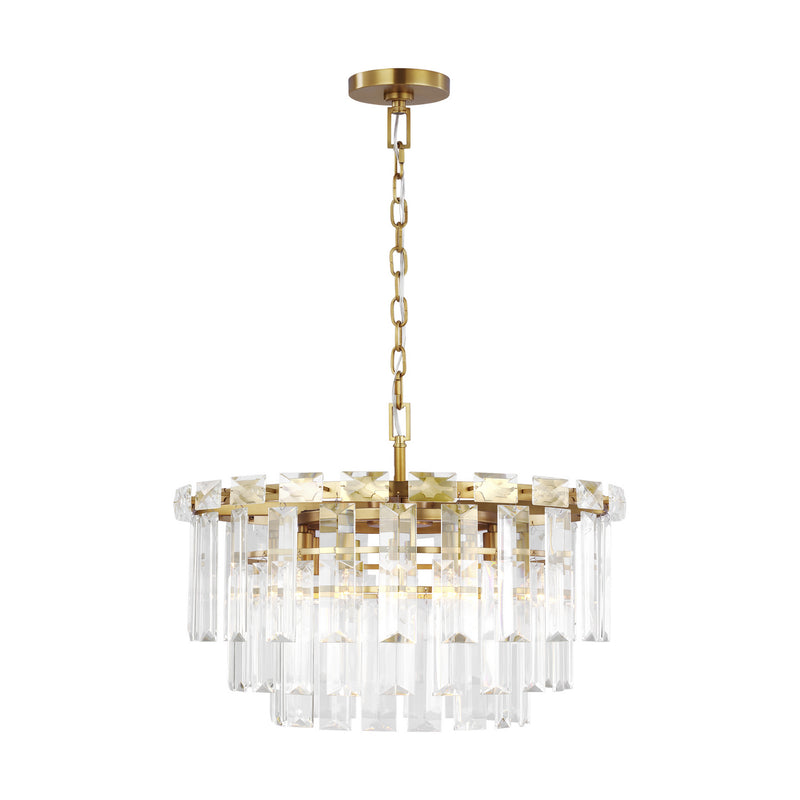 Visual Comfort Studio CC12610BBS Ten Light Chandelier, Burnished Brass