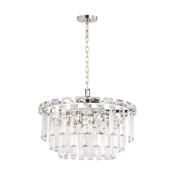 Visual Comfort Studio CC12610PN Ten Light Chandelier, Polished Nickel