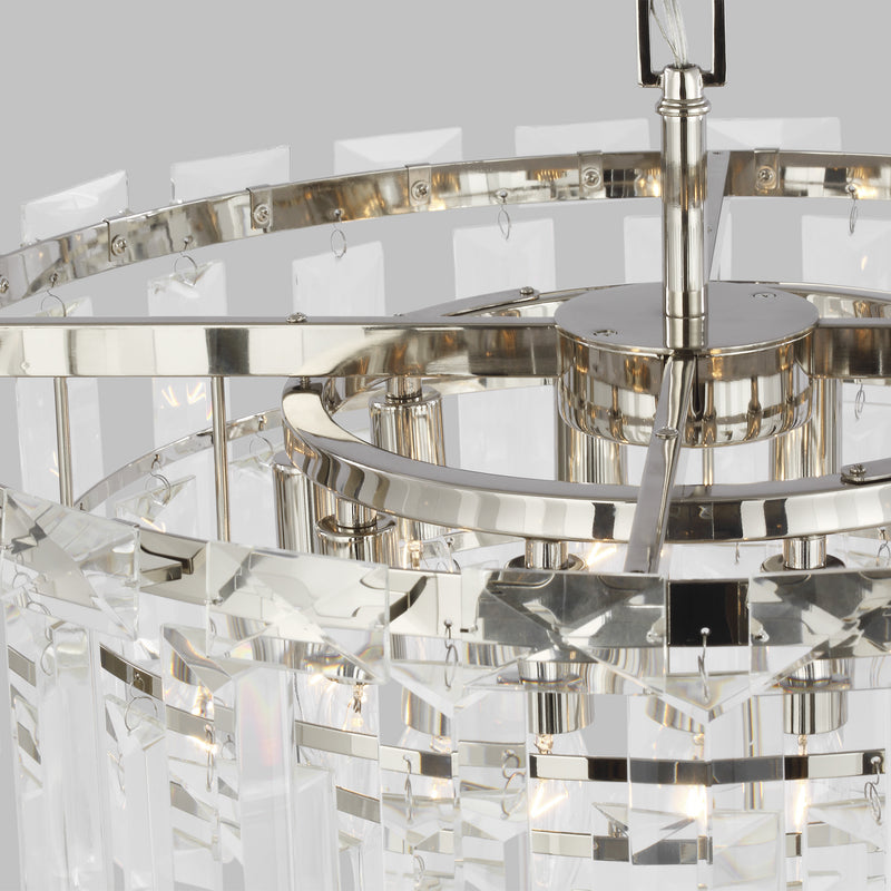 Visual Comfort Studio CC12610PN Ten Light Chandelier, Polished Nickel