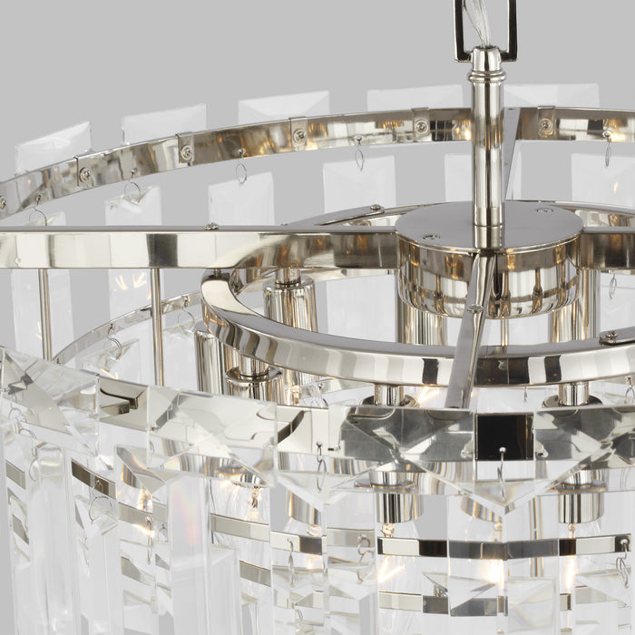 Visual Comfort Studio CC12610PN Ten Light Chandelier, Polished Nickel