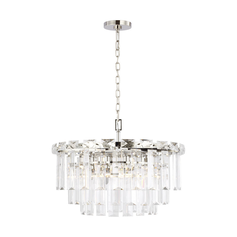 Visual Comfort Studio CC12610PN Ten Light Chandelier, Polished Nickel