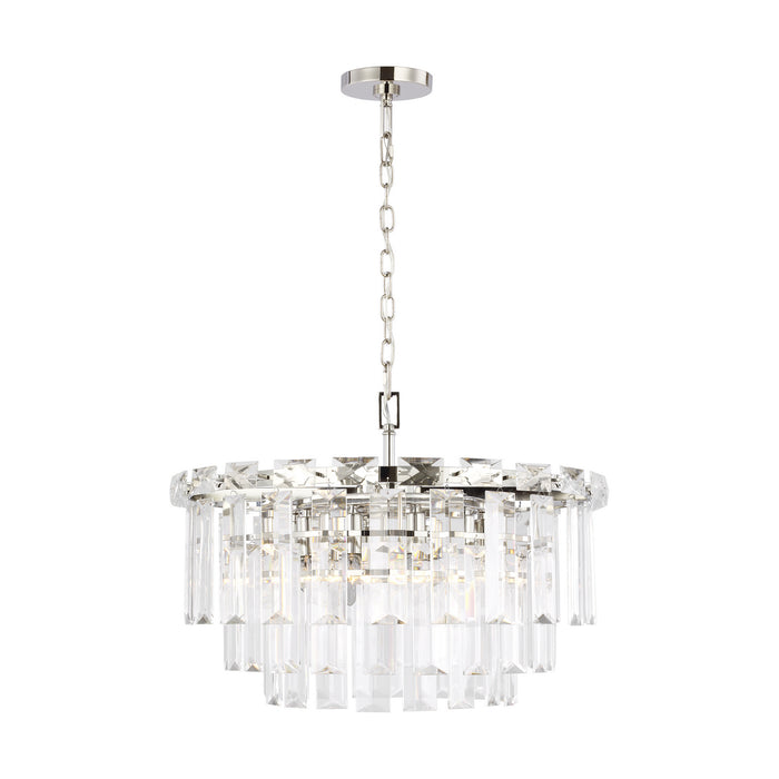 Visual Comfort Studio CC12610PN Ten Light Chandelier, Polished Nickel