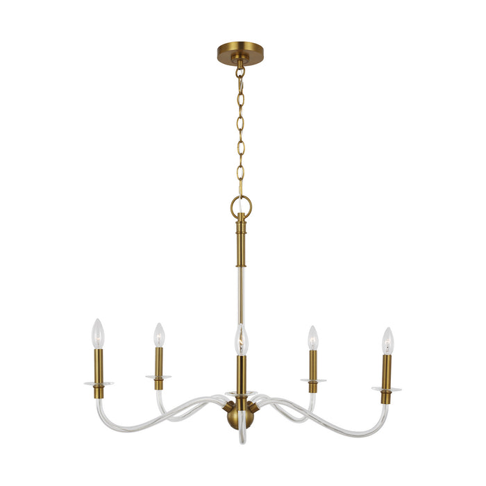 Visual Comfort Studio CC1315BBS Five Light Chandelier, Burnished Brass