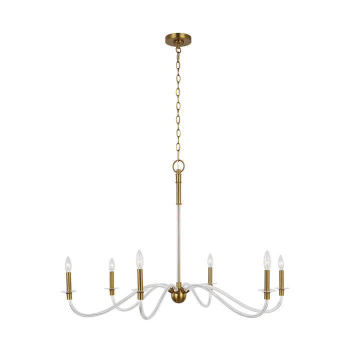 Visual Comfort Studio CC1326BBS Six Light Chandelier, Burnished Brass