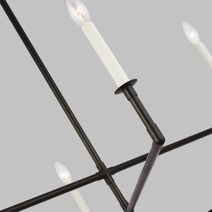 Visual Comfort Studio CC1356AI Six Light Chandelier, Aged Iron