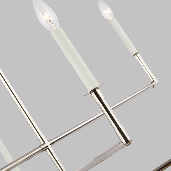 Visual Comfort Studio CC1356PN Six Light Chandelier, Polished Nickel