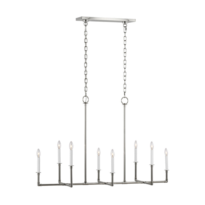 Visual Comfort Studio CC1368PN Eight Light Chandelier, Polished Nickel