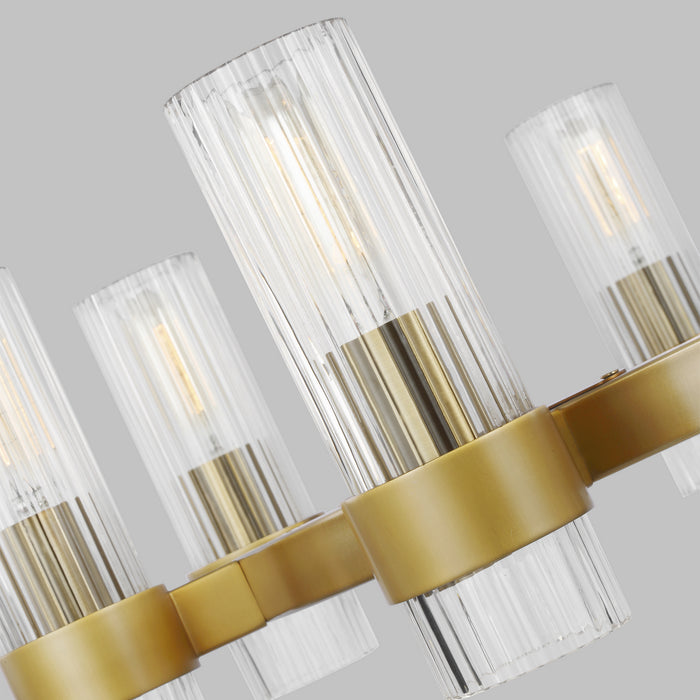 Visual Comfort Studio CC1378BBS Eight Light Chandelier, Burnished Brass