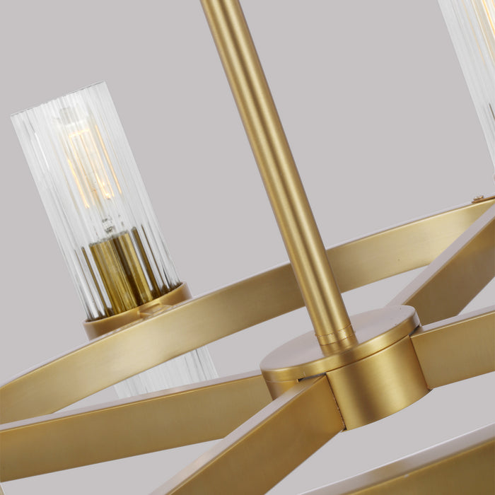 Visual Comfort Studio CC1378BBS Eight Light Chandelier, Burnished Brass