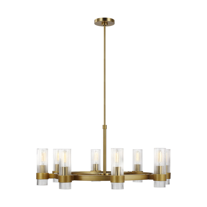 Visual Comfort Studio CC1378BBS Eight Light Chandelier, Burnished Brass
