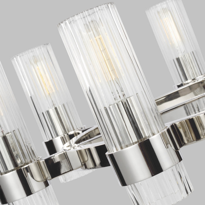 Visual Comfort Studio CC1378PN Eight Light Chandelier, Polished Nickel