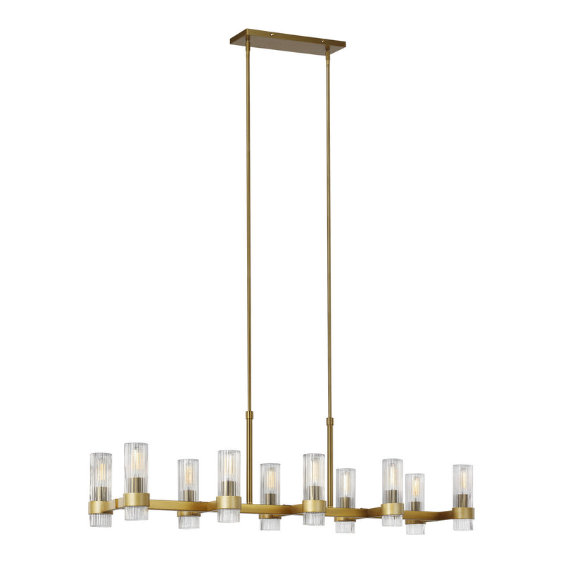 Visual Comfort Studio CC13810BBS Ten Light Chandelier, Burnished Brass