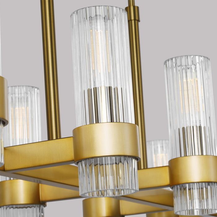 Visual Comfort Studio CC13810BBS Ten Light Chandelier, Burnished Brass