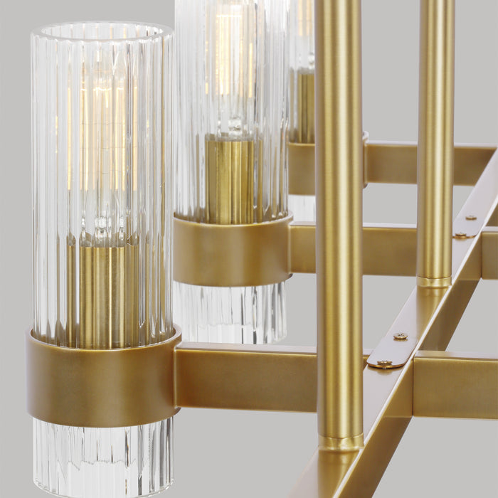 Visual Comfort Studio CC13810BBS Ten Light Chandelier, Burnished Brass