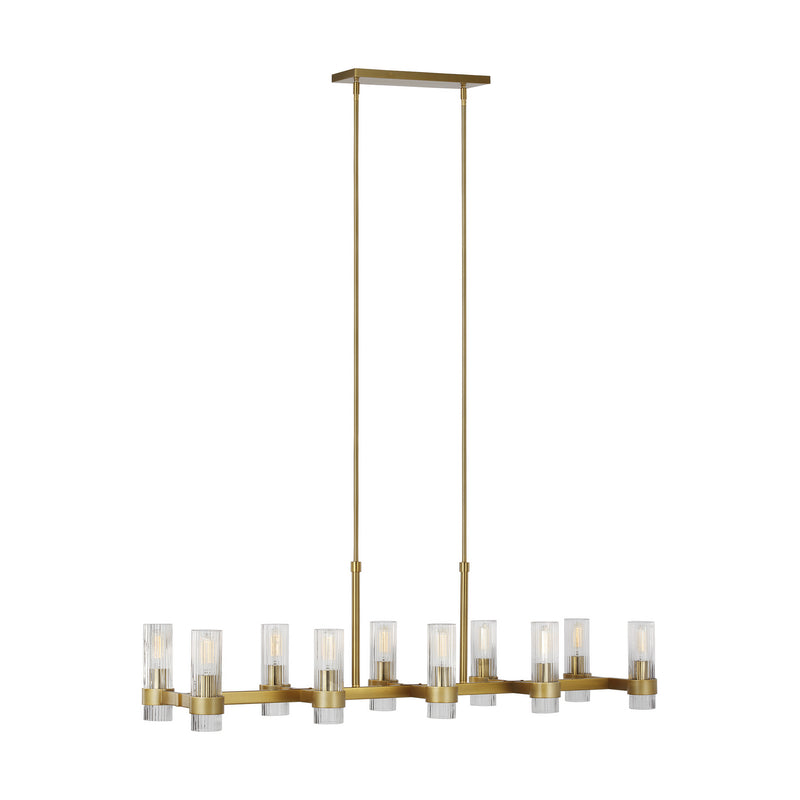 Visual Comfort Studio CC13810BBS Ten Light Chandelier, Burnished Brass