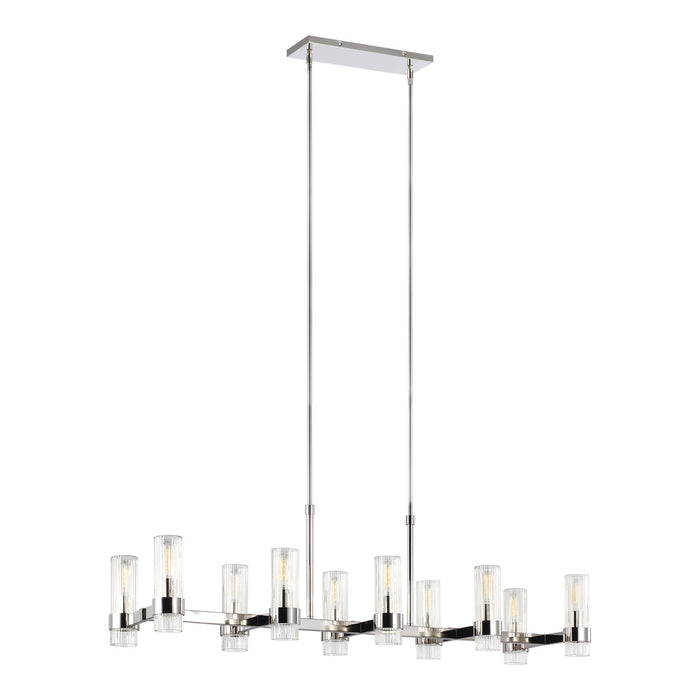 Visual Comfort Studio CC13810PN Ten Light Chandelier, Polished Nickel