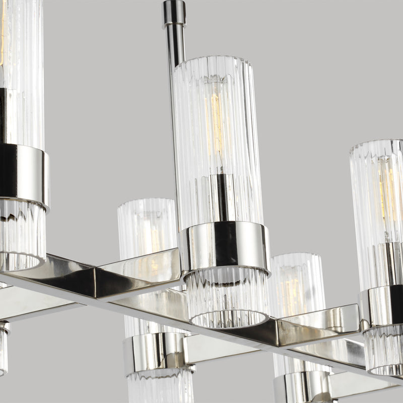 Visual Comfort Studio CC13810PN Ten Light Chandelier, Polished Nickel