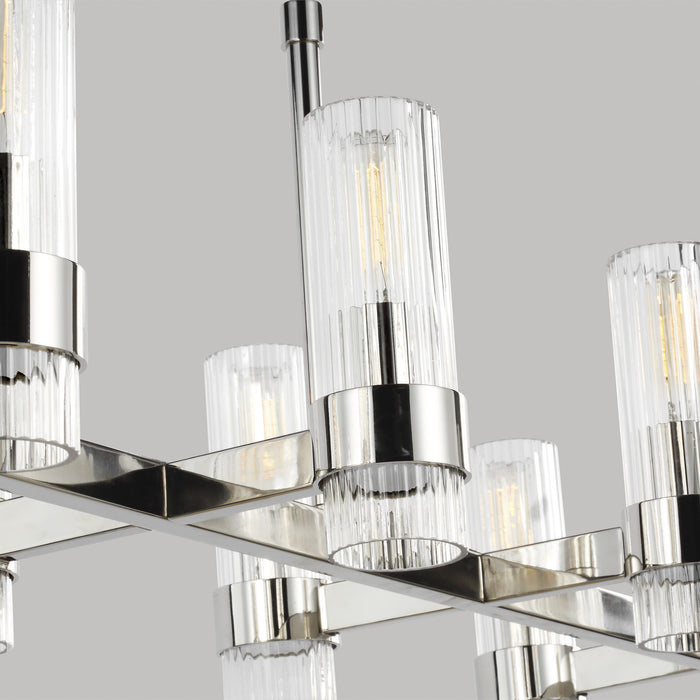 Visual Comfort Studio CC13810PN Ten Light Chandelier, Polished Nickel