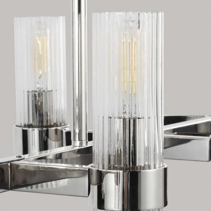 Visual Comfort Studio CC13810PN Ten Light Chandelier, Polished Nickel