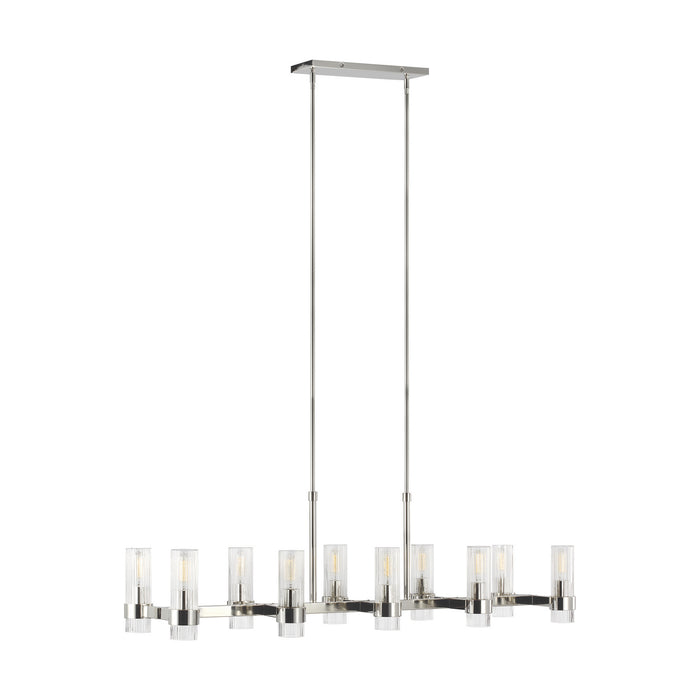 Visual Comfort Studio CC13810PN Ten Light Chandelier, Polished Nickel