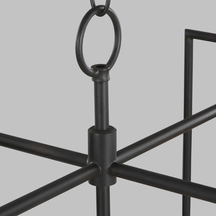 Visual Comfort Studio CC1406AI Six Light Chandelier, Aged Iron