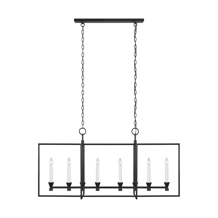Visual Comfort Studio CC1406AI Six Light Chandelier, Aged Iron