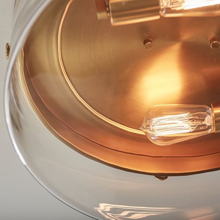 Visual Comfort Studio CF1032BBS Two Light Flush Mount, Burnished Brass