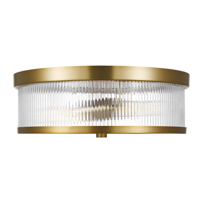 Visual Comfort Studio CF1052BBS Two Light Flush Mount, Burnished Brass
