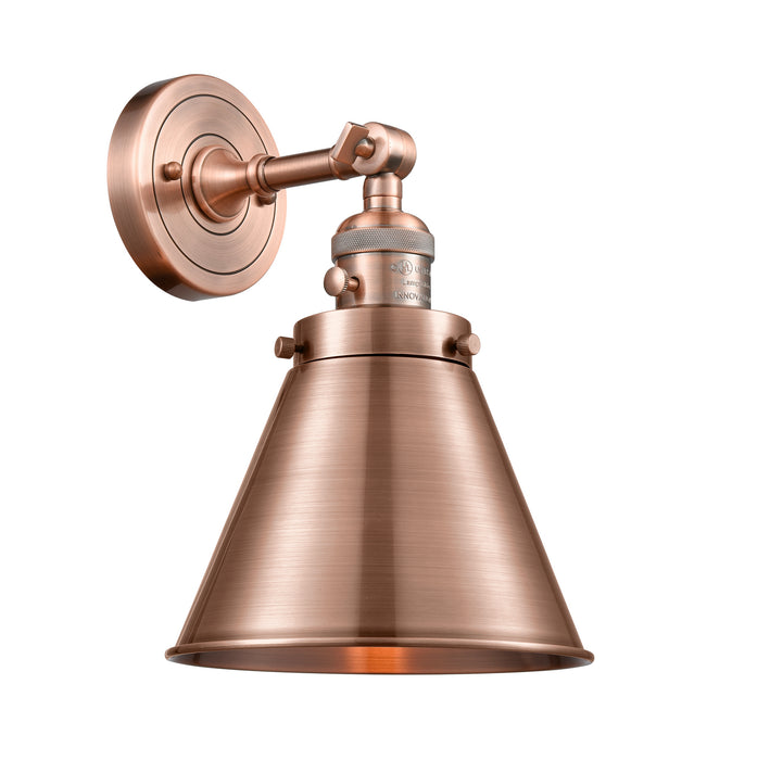 Innovations 203SW-AC-M13-AC One Light Wall Sconce, Antique Copper