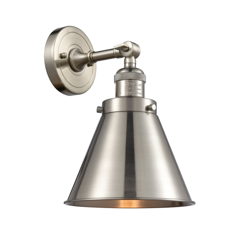 Innovations 203SW-SN-M13-SN One Light Wall Sconce, Brushed Satin Nickel