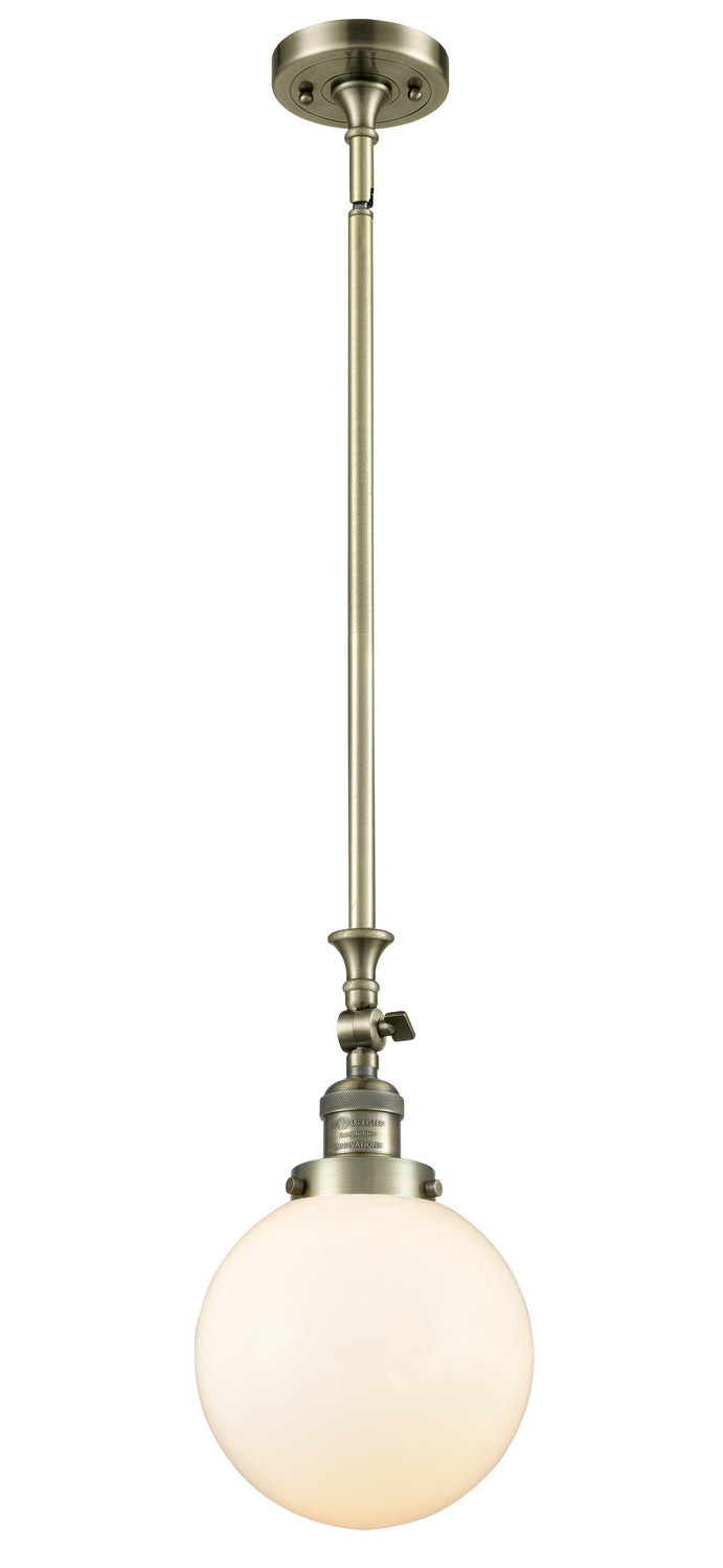 Innovations 206-AB-G201-8-LED LED Mini Pendant, Antique Brass